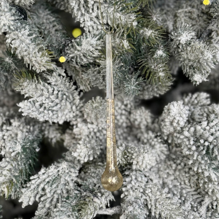 Прикраса новорічна Крапелька 14см - золота