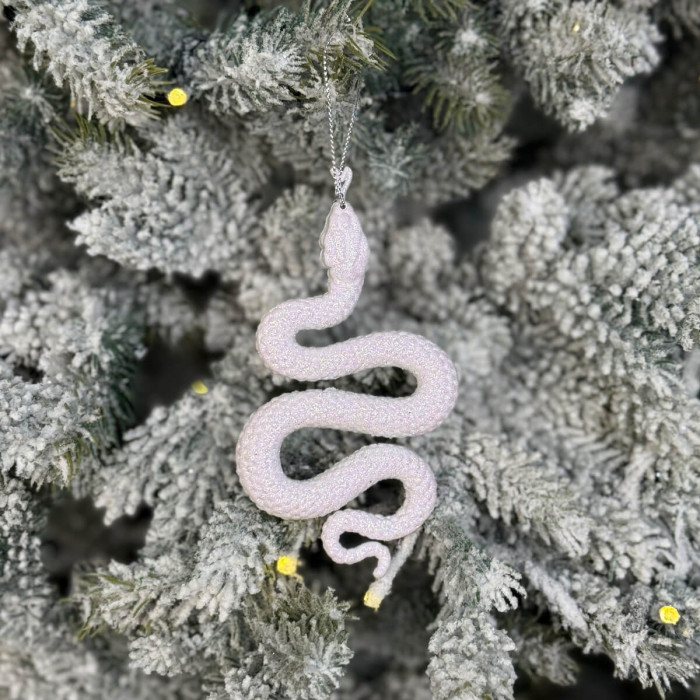 Christmas tree decoration Snake white