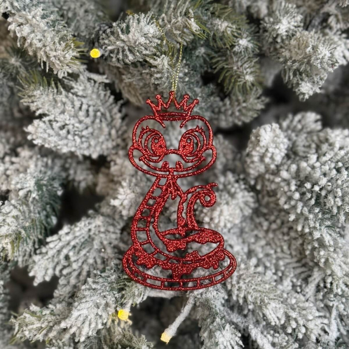 Christmas decoration Snake - red