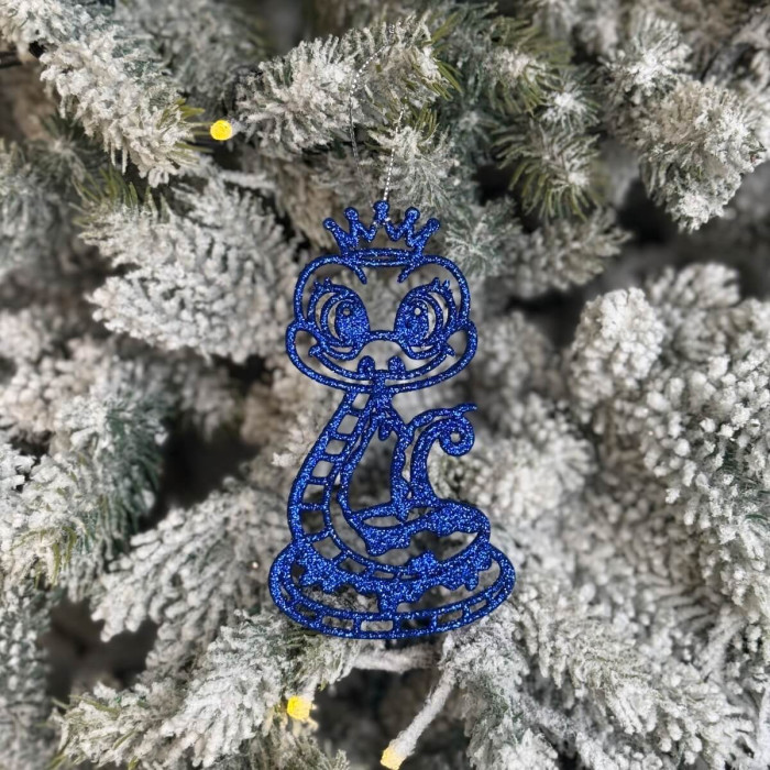 Christmas decoration Snake - navy blue