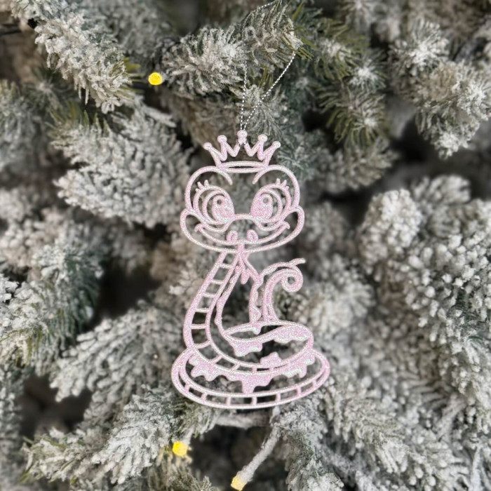 Christmas decoration Snake - pink