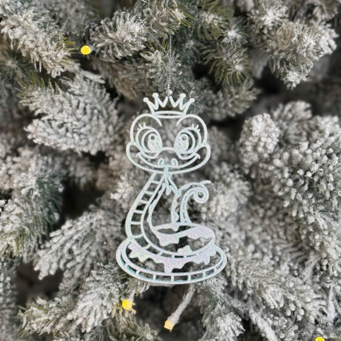 Christmas decoration Snake - sky blue