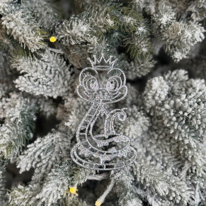 Christmas decoration Snake - silver