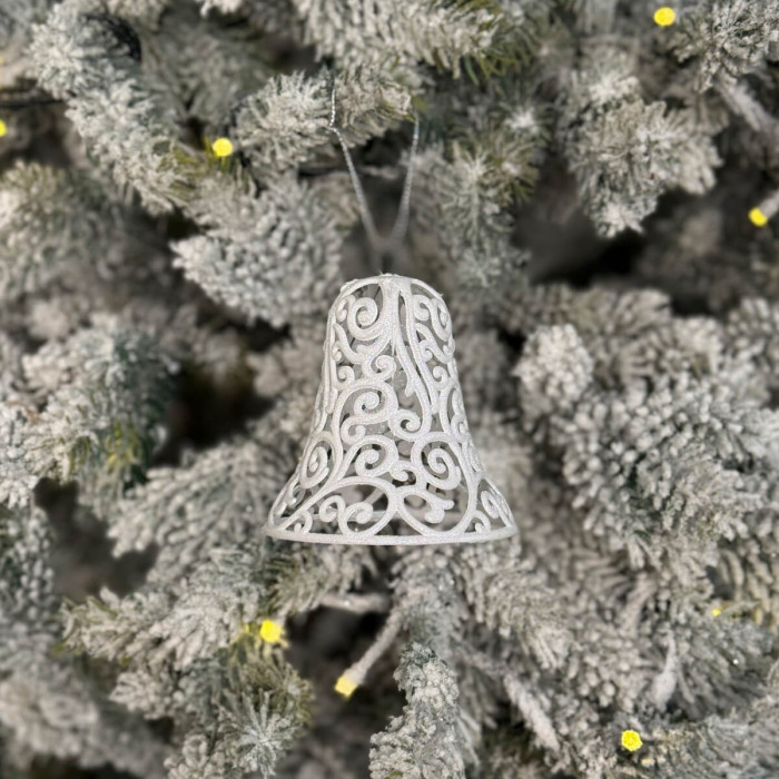 Christmas decoration Bell Openwork - white