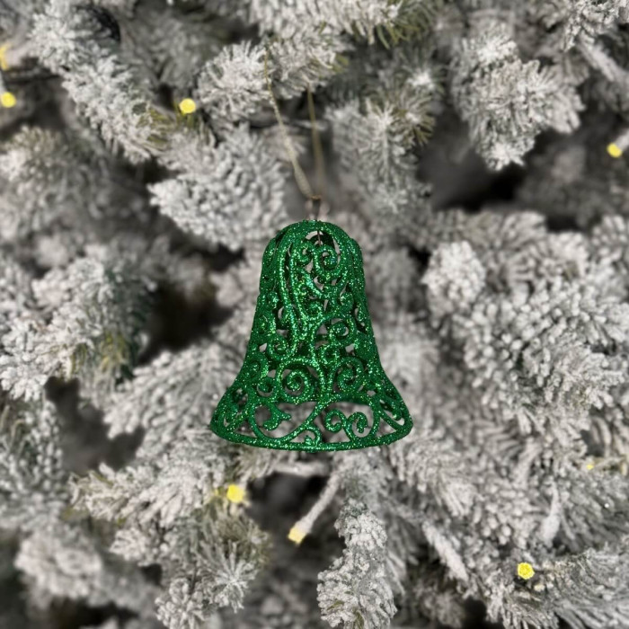 Christmas decoration Bell Openwork - green