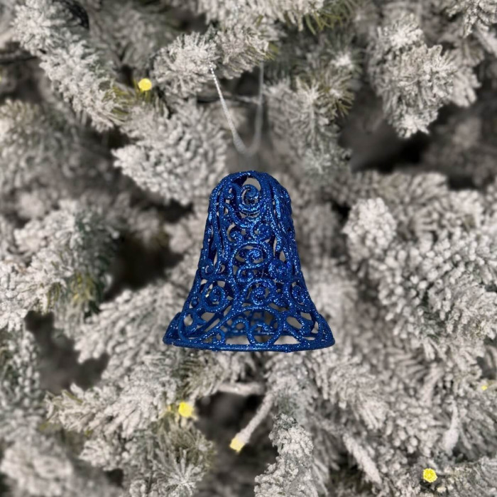 Christmas decoration Bell Openwork - navy blue