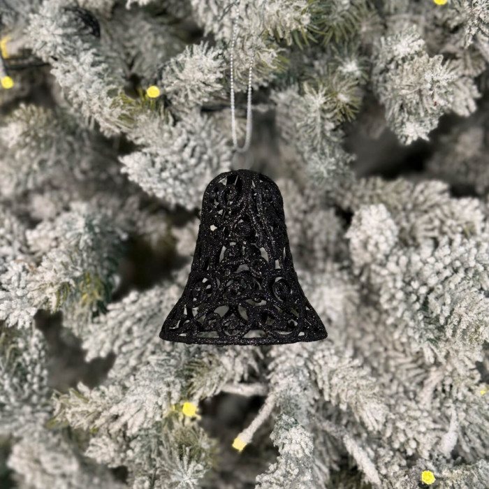 Christmas decoration Bell Openwork - black