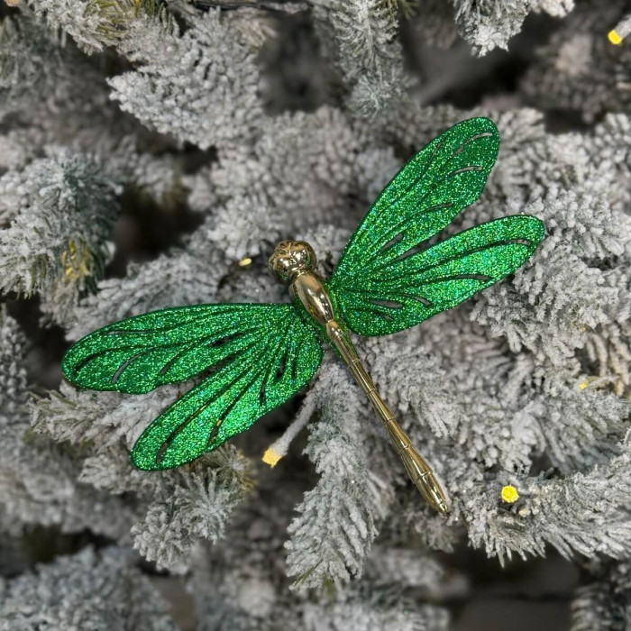 Прикраса новорічна Бабка велика - зелена