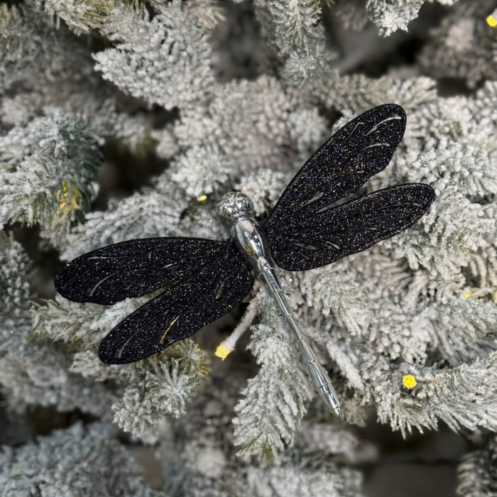 Прикраса новорічна Бабка велика - чорна