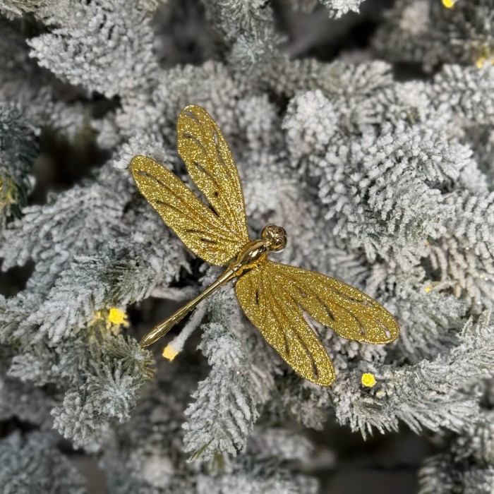 Christmas tree decoration Dragonfly small gold