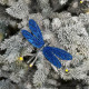 Christmas tree decoration Dragonfly small navy blue