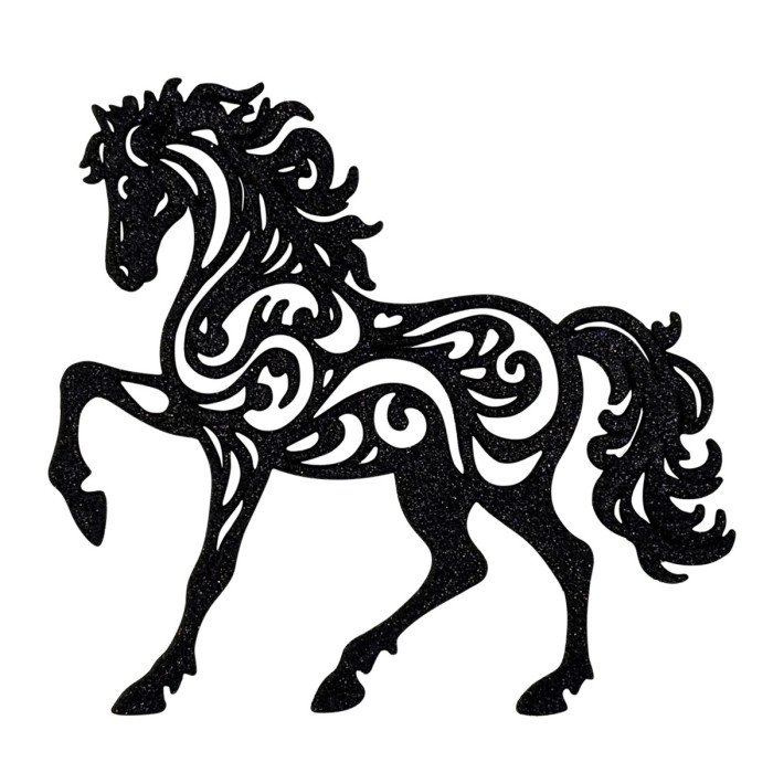 Новорічна іграшка Коник - чорний