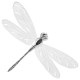 Новогоднее украшение Стрекоза большая белая