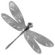 Christmas tree decoration Dragonfly large silver