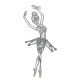 Прикраса новорічна Балерина - Прозоро-Срібна