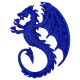 Christmas tree decoration Dragon - navy blue