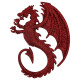 Christmas tree decoration Dragon - red