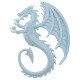 Christmas tree decoration Dragon - sky blue