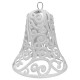 Christmas decoration Bell Openwork - white