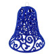 Christmas decoration Bell Openwork - navy blue