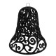 Christmas decoration Bell Openwork - black