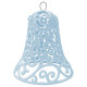 Новогоднее украшение Колокольчик ажурный - голубой