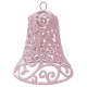 Christmas decoration Bell Openwork - pink
