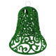 Christmas decoration Bell Openwork - green