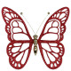 Прикраса новорічна Метелик малий - червоний
