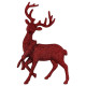 Прикраса новорічна Олень - червоний