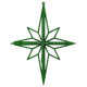 Christmas decoration Large Rhombus - green