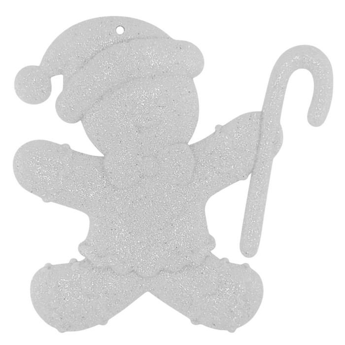 Прикраса новорічна Пряник-сніговик - білий