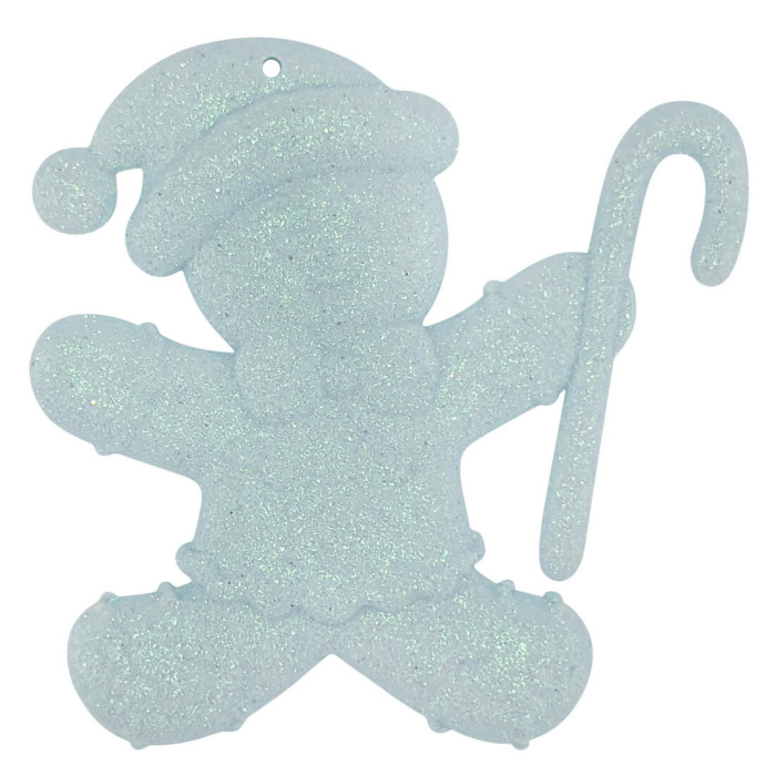 Прикраса новорічна Пряник-сніговик - блакитний