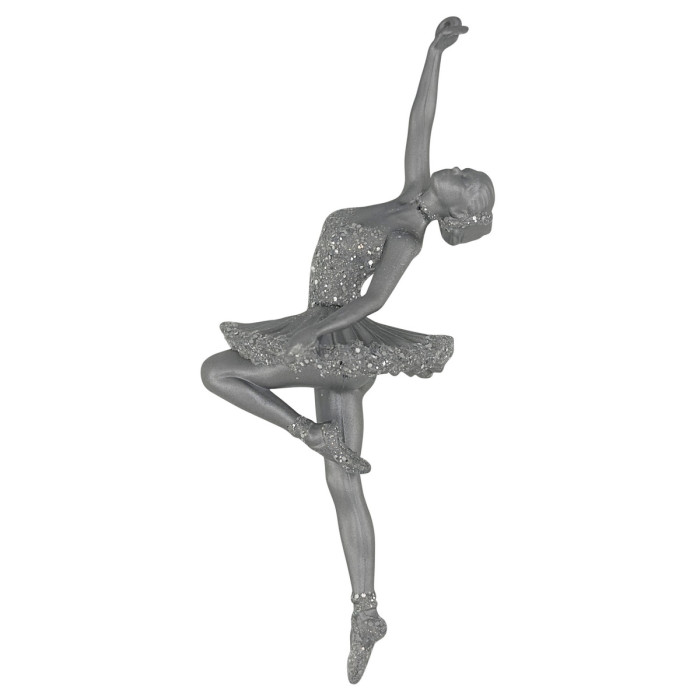 Прикраса новорічна Балерина еліт - срібна