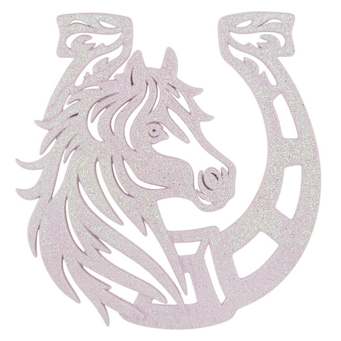 Новорічна іграшка Кінь-підкова - рожевий