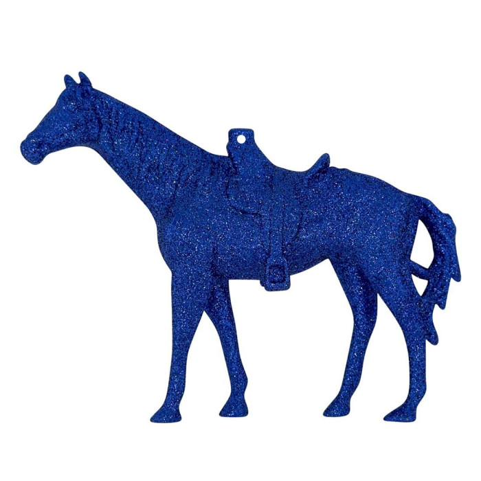 Прикраса новорічна Кінь - синій