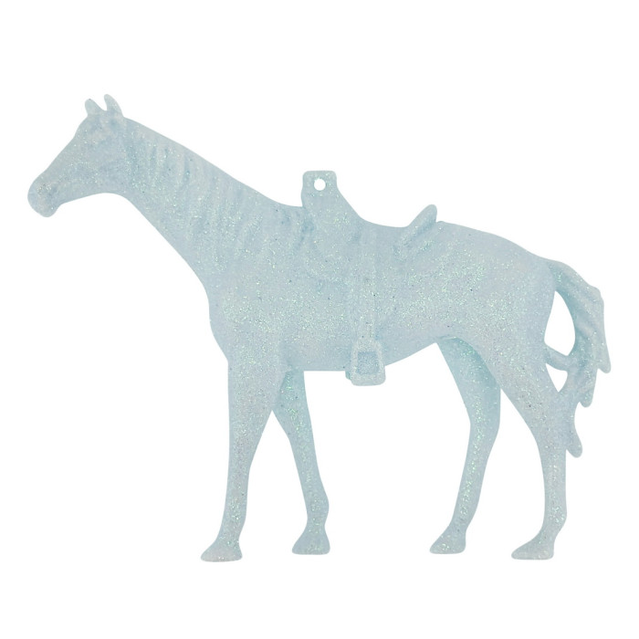 Прикраса новорічна Кінь - блакитний