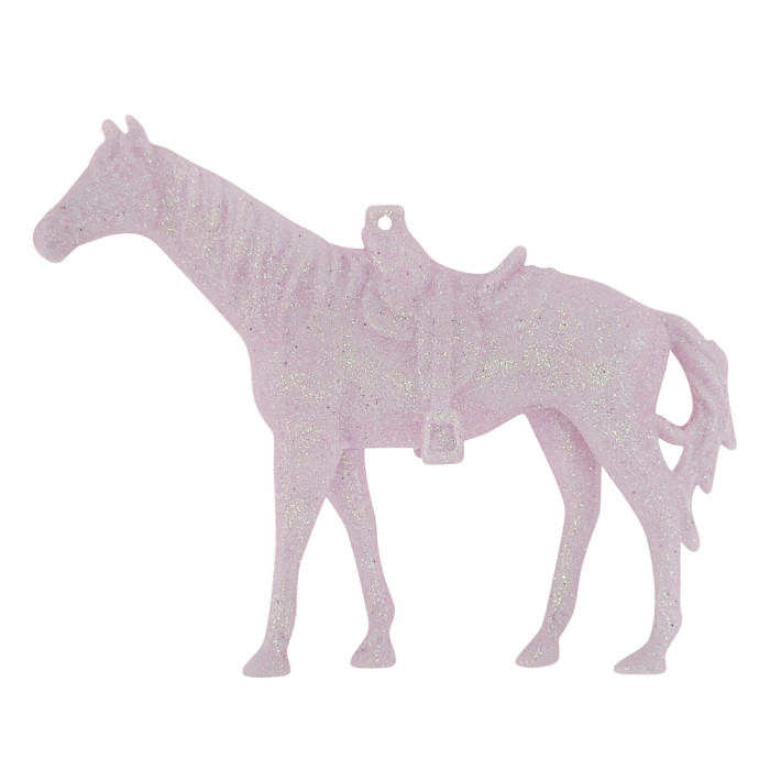 Прикраса новорічна Кінь - рожевий