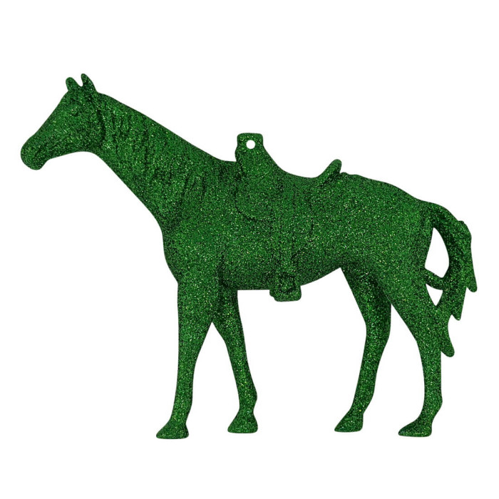 Прикраса новорічна Кінь - зелений