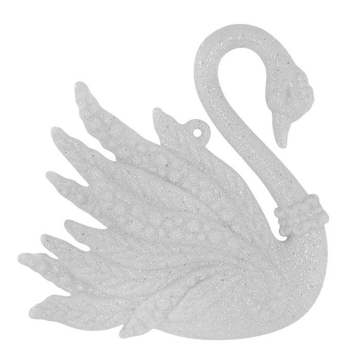 Прикраса новорічна Лебідь - білий