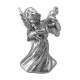 Новорічна фігурка Янгол з бандурою малий срібний