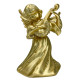 Новорічна фігурка Янгол з бандурою великий золотий