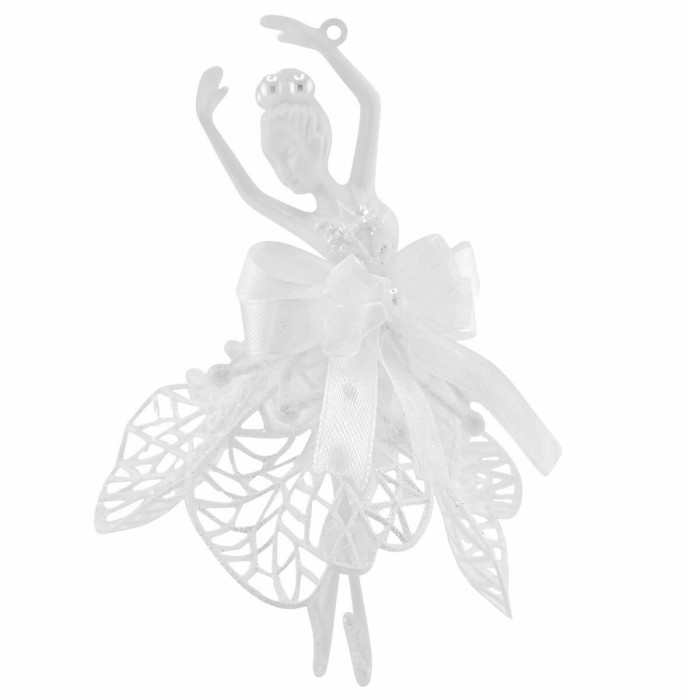 Новорічна фігурка Балерина біла