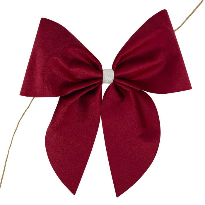 Новогоднее украшение Бант красный ручной работы