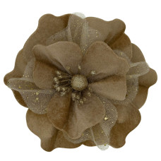 Квітка новорічна із тканини (арт. 3209)