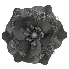 Квітка новорічна із тканини (арт. 3213)