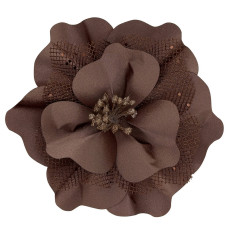 Квітка новорічна із тканини (арт. 3214)