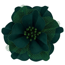 Квітка новорічна із тканини (арт. 3215)