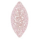 Прикраса новорічна Овал ажурний малий - рожевий