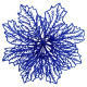 Прикраса новорічна Квітка Різдвяник павутинка-2 - синя